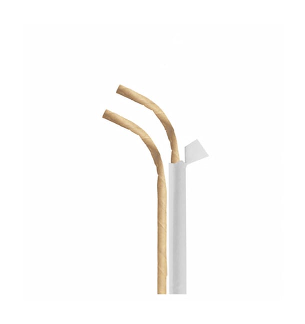 Pajita Flexible Papel Kraft Enfundada Ø6mm 23cm (3.000 Uds) Pajita Flexible Papel Kraft Enfundada Ø6mm 23cm (3.000 Uds)