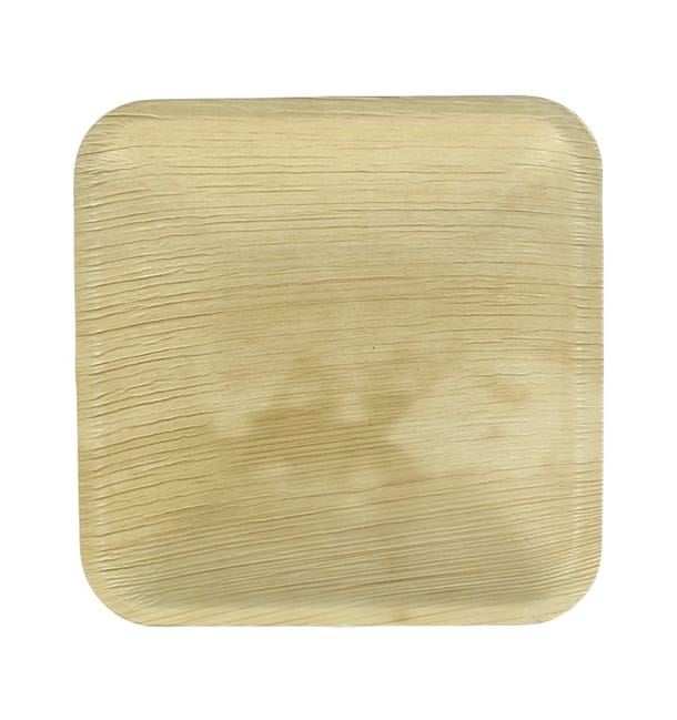 Plato Cuadrado Hoja de Palma 15x15cm (200 Uds) Plato Cuadrado Hoja de Palma 15x15cm (200 Uds)