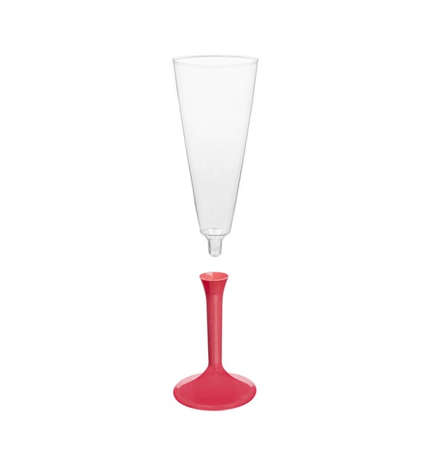Copa Plástico Cava Pie Coral 160ml 2P (20 Uds) Copa Plástico Cava Pie Coral 160ml 2P (20 Uds)