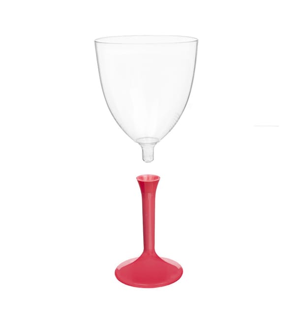 Copa Plástico Vino Pie Coral 300ml 2P (20 Uds) Copa Plástico Vino Pie Coral 300ml 2P (20 Uds)