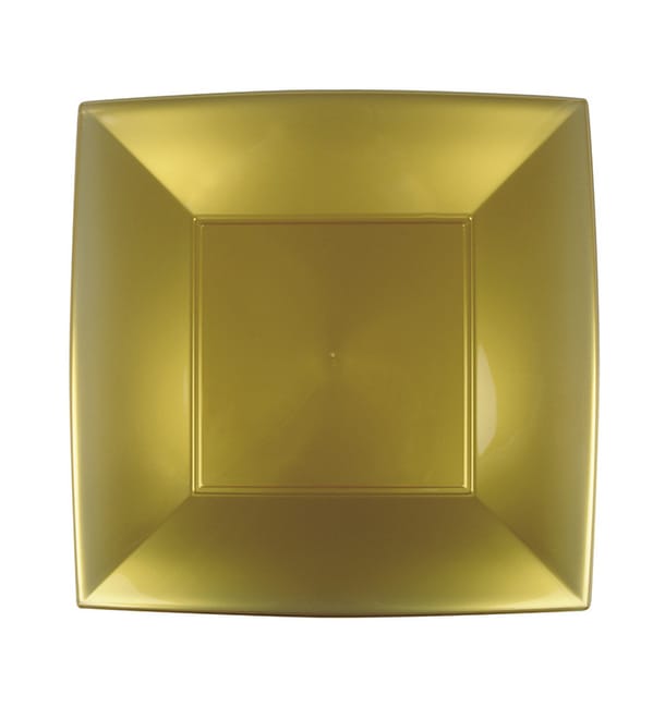 Plato Llano Reutilizable PP Oro Nice 29cm (144 Uds) Plato Llano Reutilizable PP Oro Nice 29cm (144 Uds)