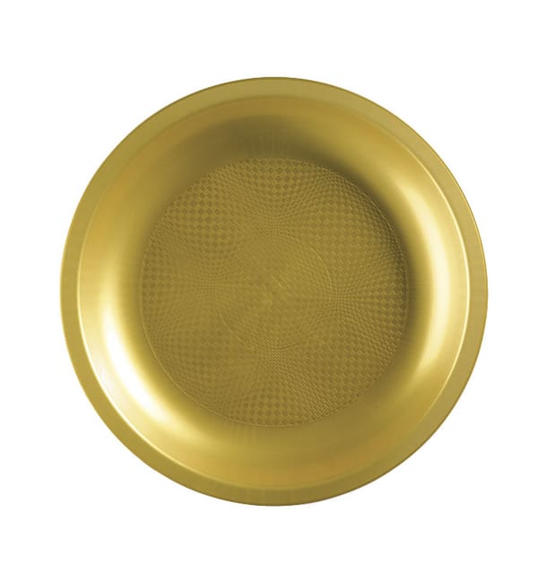 Plato Duro Reutilizable PP Oro Round Ø29cm (220 Uds)