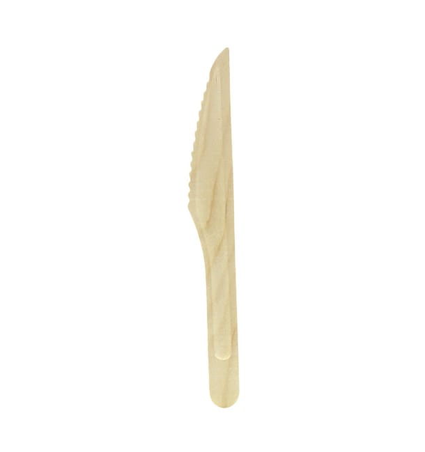Cuchillo de Madera Eco 16cm (100 Uds) Cuchillo de Madera Eco 16cm (100 Uds)