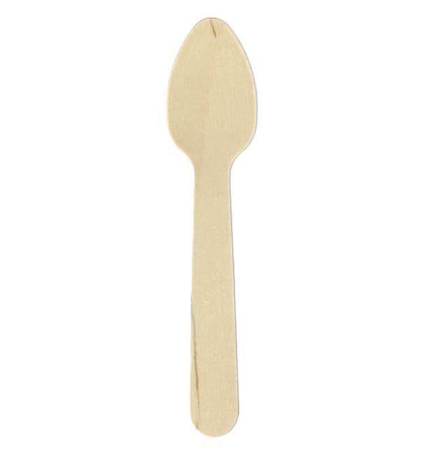 Mini Cuchara de Madera Eco 11cm (100 Uds) Mini Cuchara de Madera Eco 11cm (100 Uds)
