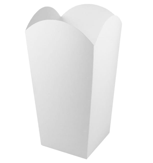 Caja Palomitas Mediana Blanca 90 gr 7,8x10,5x18cm (350 Uds) Caja Palomitas Mediana Blanca 90 gr 7,8x10,5x18cm (350 Uds)
