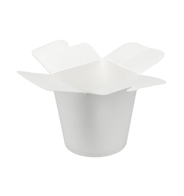 Envase Comida para Llevar 100% ECO Blanco 16Oz/480ml (500 Uds) Envase Comida para Llevar 100% ECO Blanco 16Oz/480ml (500 Uds)
