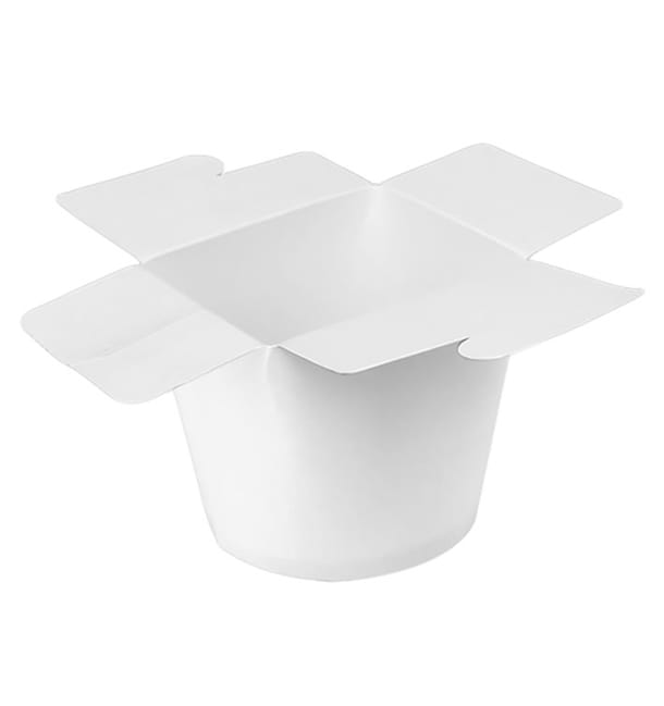 Envase Comida para Llevar 100% ECO Blanco 26Oz/780ml (50 Uds)