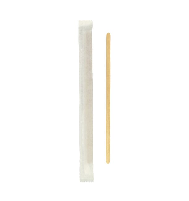Agitador para Cafe de Madera Enfundado 140mm (500 Uds) Agitador para Cafe de Madera Enfundado 140mm (500 Uds)