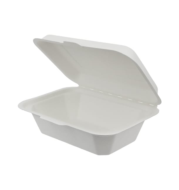 Envase MenuBox Caña Azúcar Blanco 136x182x64mm (50 Uds) Envase MenuBox Caña Azúcar Blanco 136x182x64mm (50 Uds)