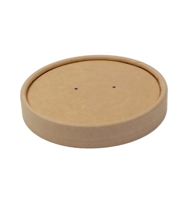 Tapa de Cartón Kraft para Tarrina de cartón de 16Oz/450ml (50 Uds) Tapa de Cartón Kraft para Tarrina de cartón de 16Oz/450ml (50 Uds)