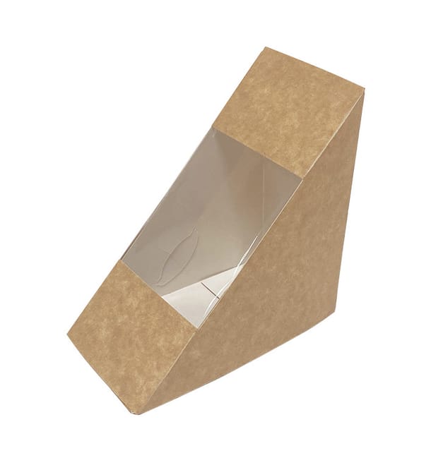 Envase de Cartón Kraft con Ventana 125x75x125mm (500 Uds) Envase de Cartón Kraft con Ventana 125x75x125mm (500 Uds)