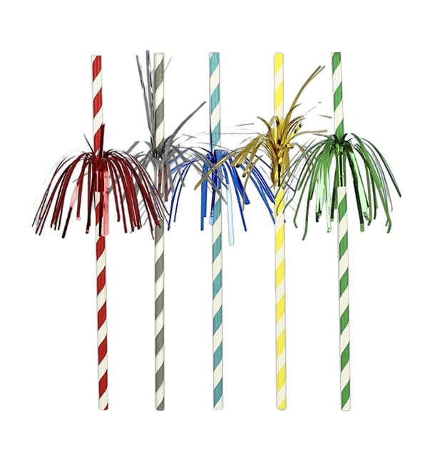 Pajita Recta Papel Surtido Palmeras Ø6mm 24cm (100 Uds) Pajita Recta Papel Surtido Palmeras Ø6mm 24cm (100 Uds)