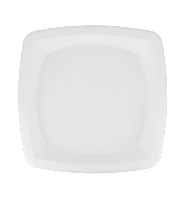 Plato Cuadrado Caña de Azucar Blanco 250mm (125 Uds) Plato Cuadrado Caña de Azucar Blanco 250mm (125 Uds)