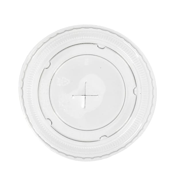 Tapa Plana con Cruz PET Transparente Ø8,5cm (1.000 Uds) Tapa Plana con Cruz PET Transparente Ø8,5cm (1.000 Uds)