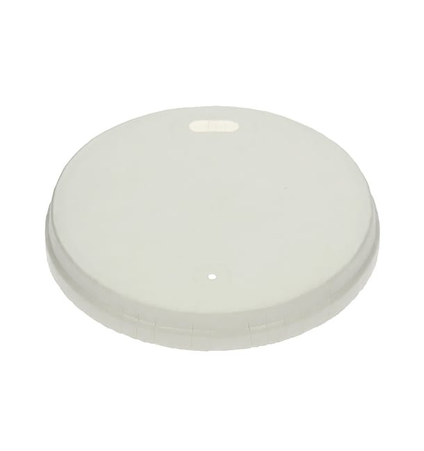 Tapa Travel con Agujero de Papel Blanca Ø8cm (100 Uds) Tapa Travel con Agujero de Papel Blanca Ø8cm (100 Uds)