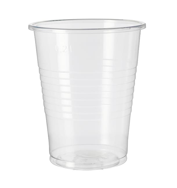 Vaso de Plástico PP Transparente 240ml Ø7,34cm (100 Uds) Vaso de Plástico PP Transparente 240ml Ø7,34cm (100 Uds)