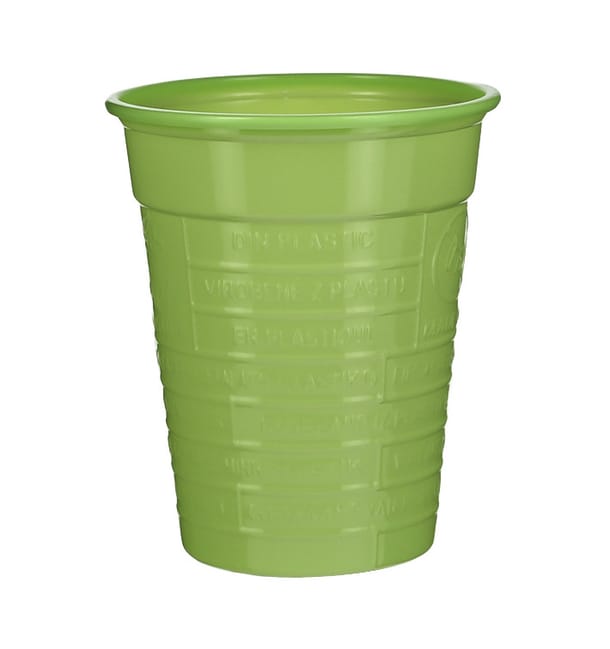 Vaso de Plástico PS Verde Lima 200ml Ø7cm (1.500 Uds) Vaso de Plástico PS Verde Lima 200ml Ø7cm (1.500 Uds)