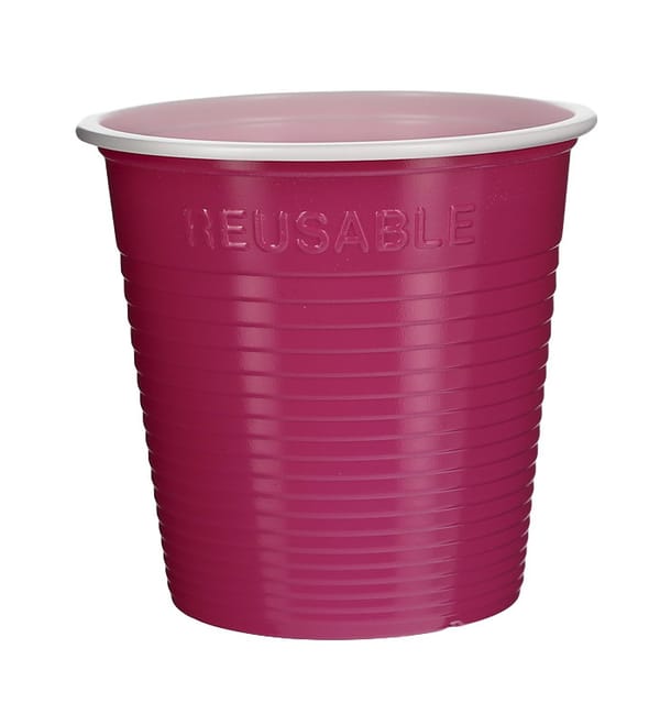 Vaso Reutilizable PS Bicolor Fucsia 160ml (30 Uds) Vaso Reutilizable PS Bicolor Fucsia 160ml (30 Uds)