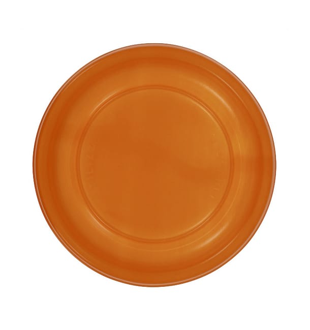 Plato Llano Reutilizable Económico PS Naranja Ø22cm (25 Uds) Plato Llano Reutilizable Económico PS Naranja Ø22cm (25 Uds)