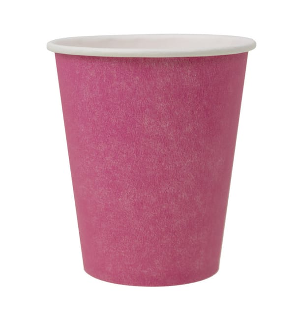 Vaso Cartón Plastic Free 9 Oz/250ml "Colores" Rosa Ø8,0cm (20 Uds) Vaso Cartón Plastic Free 9 Oz/250ml "Colores" Rosa Ø8,0cm (20 Uds)