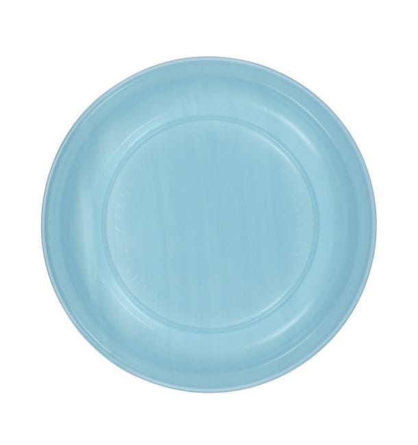 Plato Llano Reutilizable Económico PS Azul Claro Ø17cm (300 Uds) Plato Llano Reutilizable Económico PS Azul Claro Ø17cm (300 Uds)