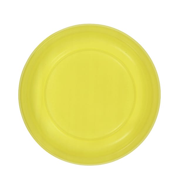 Plato Llano Reutilizable Económico PS Amarillo Ø17cm (25 Uds)