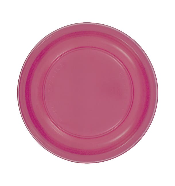 Plato Llano Reutilizable Económico PS Fucsia Ø17cm (300 Uds) Plato Llano Reutilizable Económico PS Fucsia Ø17cm (300 Uds)