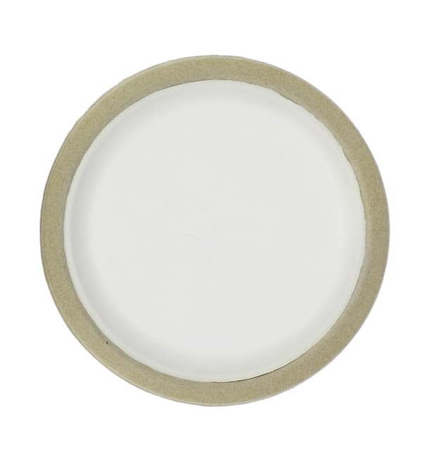 Plato de Bagazo Biodegradable Blanco Ø22,5cm (120 Uds) Plato de Bagazo Biodegradable Blanco Ø22,5cm (120 Uds)