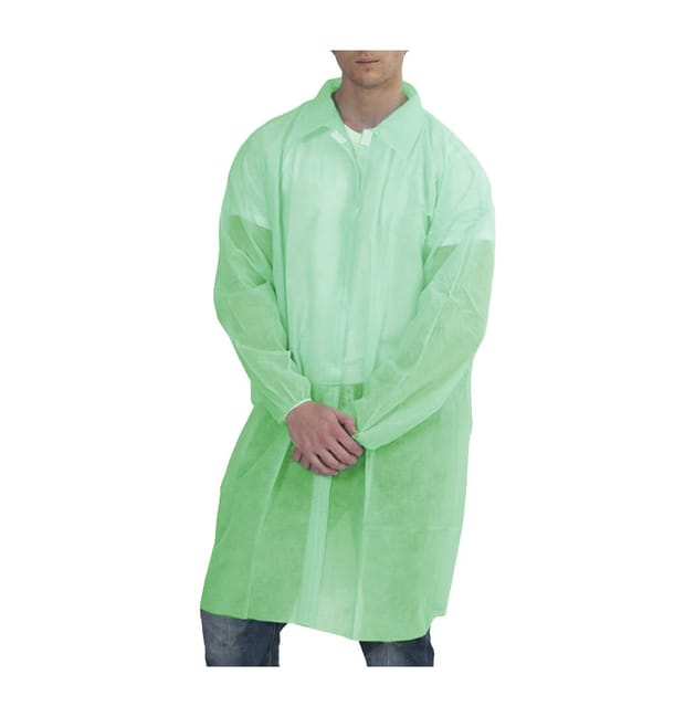 Bata Visita TST PP con Velcro y Sin Bolsillo Verde XL 25gr (1 Ud) Bata Visita TST PP con Velcro y Sin Bolsillo Verde XL 25gr (1 Ud)