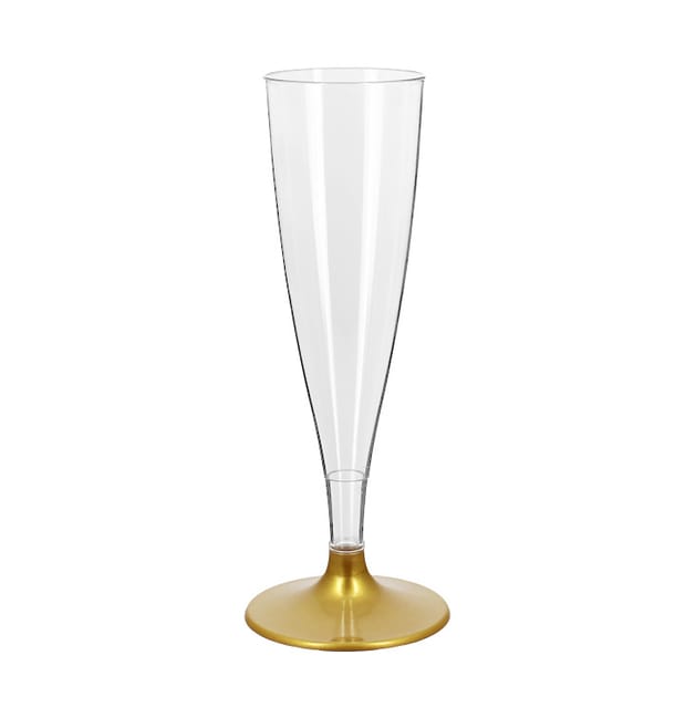Copa Plástico Reutilizable Cava Pie Oro 140ml 2P (48 Uds) Copa Plástico Reutilizable Cava Pie Oro 140ml 2P (48 Uds)