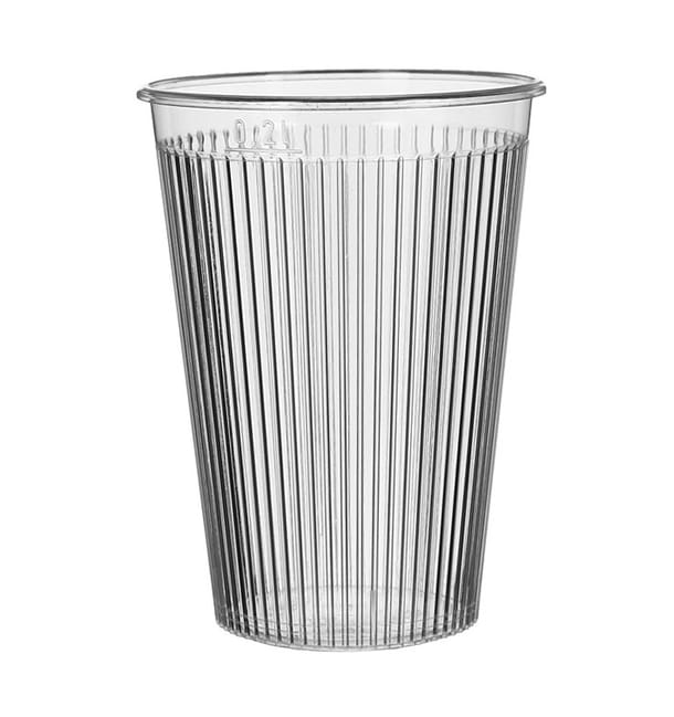 Vaso "Ribbed" PS Transparente 200 ml (1.000 Unidades)