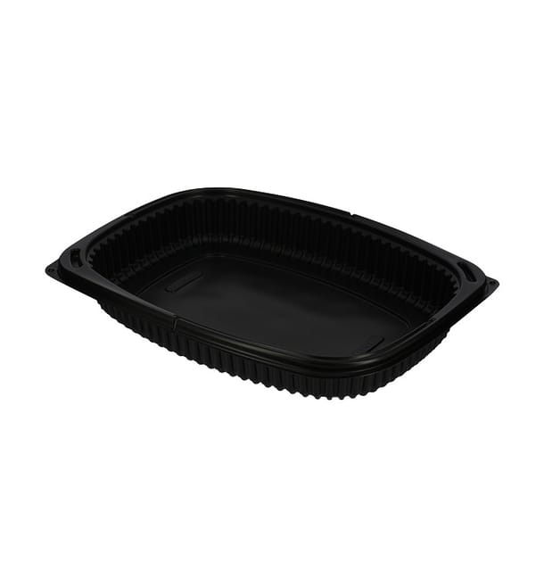 Envase Rectangular PP Negro 1050ml 255x189x45mm (40 Uds) Envase Rectangular PP Negro 1050ml 255x189x45mm (40 Uds)