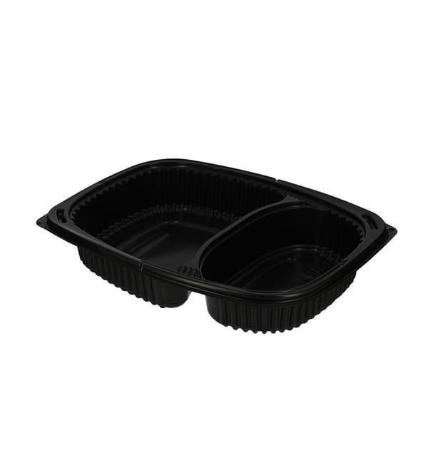 Envase Rectangular PP Negro 2C 1250ml 255x189x45mm (40 Uds) Envase Rectangular PP Negro 2C 1250ml 255x189x45mm (40 Uds)