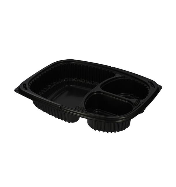 Envase Rectangular PP Negro 3C 1250ml 255x189x45mm (320 Uds) Envase Rectangular PP Negro 3C 1250ml 255x189x45mm (320 Uds)