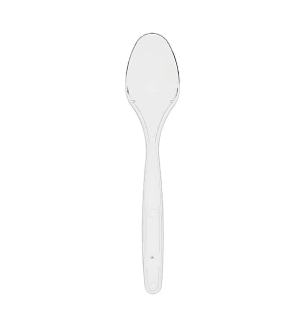 Cucharilla de Plástico PS Reutilizable Transparente 12,5cm (30 Uds) Cucharilla de Plástico PS Reutilizable Transparente 12,5cm (30 Uds)