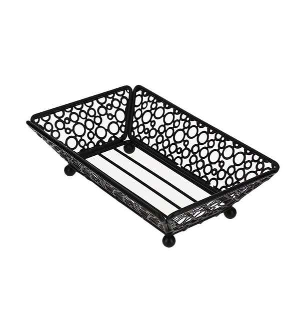 Cesta Rectangular de Acero Negro 210x140x65mm (6 Uds) Cesta Rectangular de Acero Negro 210x140x65mm (6 Uds)