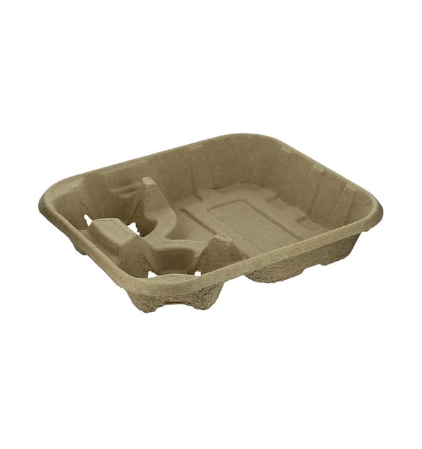 Portavasos de Cartón para 2 huecos con Bandeja (250 Uds) Portavasos de Cartón para 2 huecos con Bandeja (250 Uds)