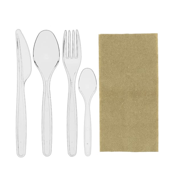 Set Cubiertos Reutilizables PS 4 Piezas + Servilleta (25 Uds) Set Cubiertos Reutilizables PS 4 Piezas + Servilleta (25 Uds)