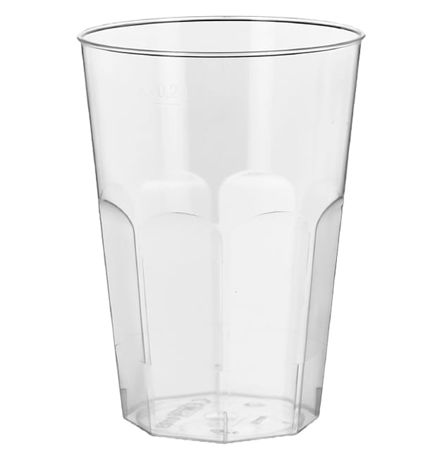 Sangrar empezar cocinar Vaso "Deco" PS Transparente Cristal 200 ml (500 Uds)