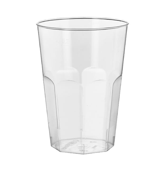 Sangrar empezar cocinar Vaso "Deco" PS Transparente Cristal 200 ml (500 Uds)