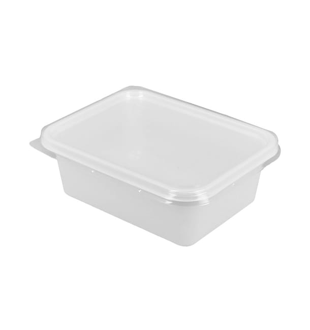 Envase con Tapa de Plástico Transp. 127X91x42mm (100 Uds)