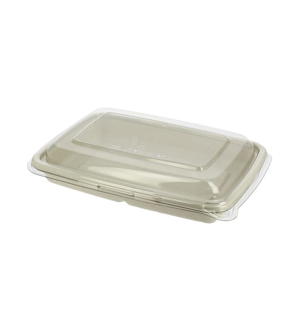 Envase Caña de Azúcar con tapa 600ml 230x160x50mm (15 Uds) Envase Caña de Azúcar con tapa 600ml 230x160x50mm (15 Uds)