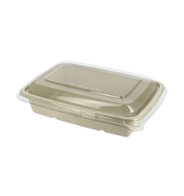 Envase Caña de Azúcar con tapa 950ml 230x160x60mm (90 Uds) Envase Caña de Azúcar con tapa 950ml 230x160x60mm (90 Uds)
