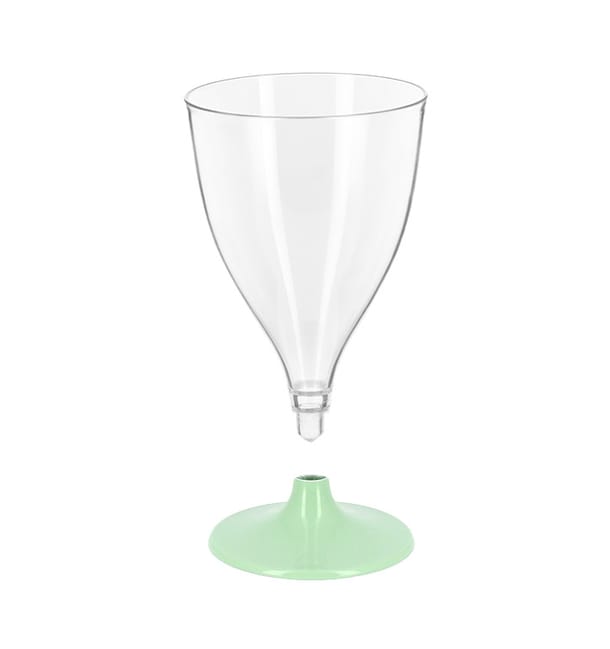 Copa Reutilizable PS Agua/Vino Pie Verde 200ml 2P (48 Uds) Copa Reutilizable PS Agua/Vino Pie Verde 200ml 2P (48 Uds)