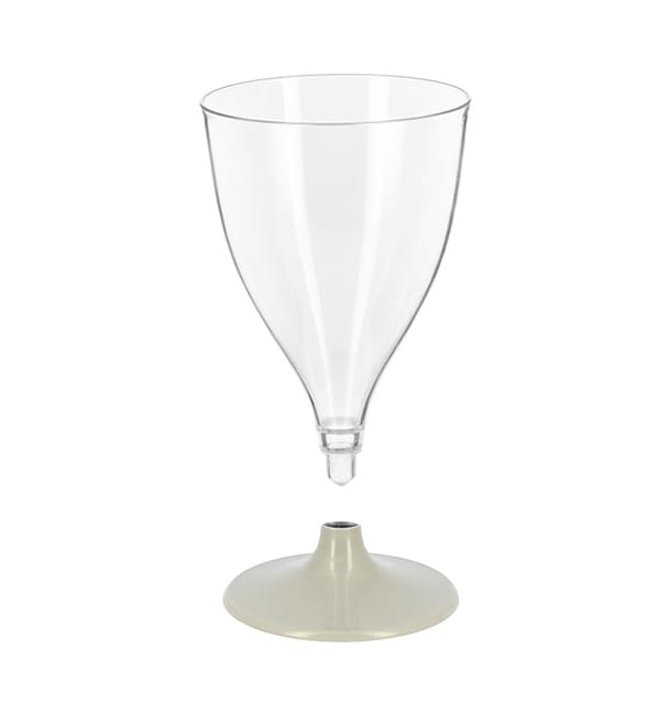 Copa Reutilizable PS Agua/Vino Pie Gris 200ml 2P (48 Uds) Copa Reutilizable PS Agua/Vino Pie Gris 200ml 2P (48 Uds)