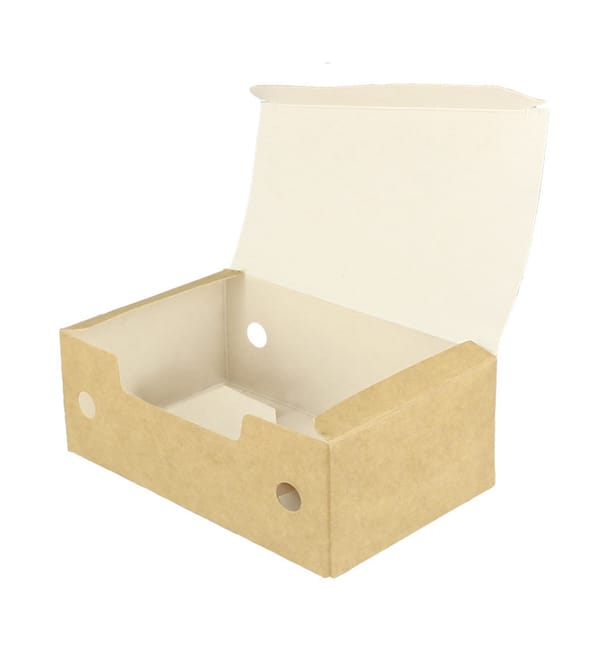 Caja Comida para Llevar Pequeña Kraft 115x72x43mm (25 Uds)