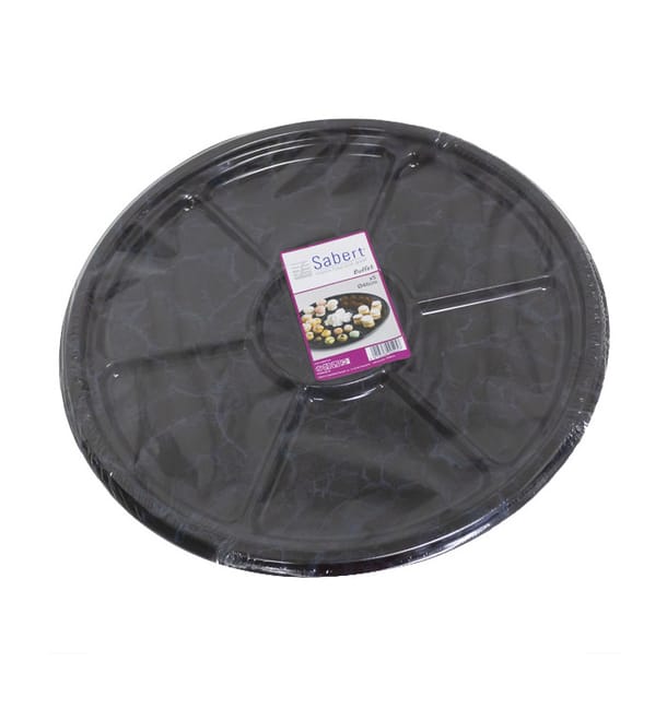 Bandeja Reutilizable PET 6C Marmol 46cm (50 Uds) Bandeja Reutilizable PET 6C Marmol 46cm (50 Uds)