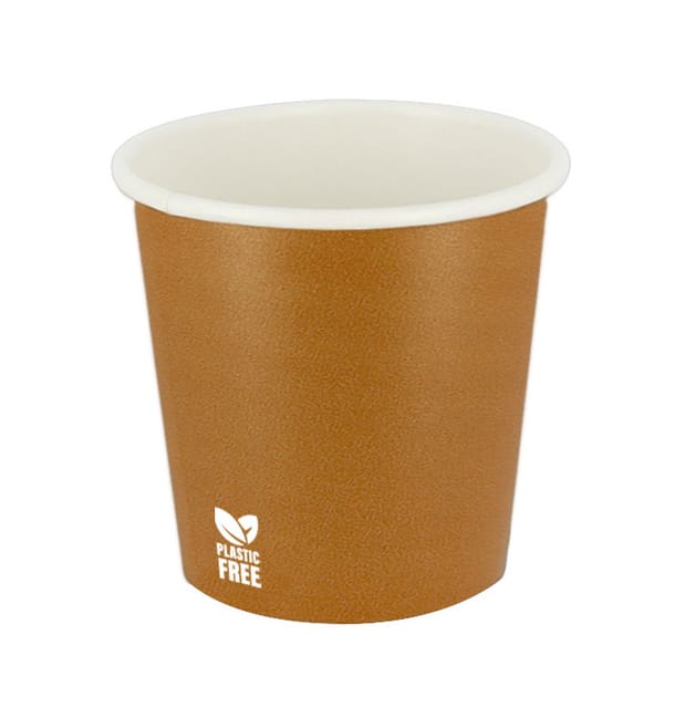 Vaso Cartón Plastic Free 4 Oz/120ml "Caramelo" Ø6,2cm (1.000 Uds)