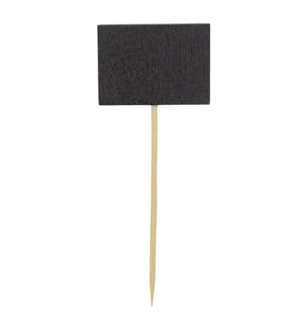 Pinchos de Bambu con Pizarra 90 mm (100 Uds)