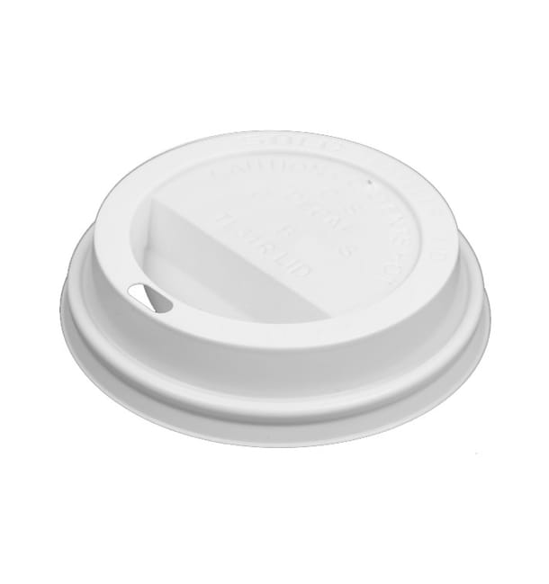 Tapa Travel con Agujero PS para Vaso Cartón Blanca Ø8,4cm (100 Uds) Tapa Travel con Agujero PS para Vaso Cartón Blanca Ø8,4cm (100 Uds)